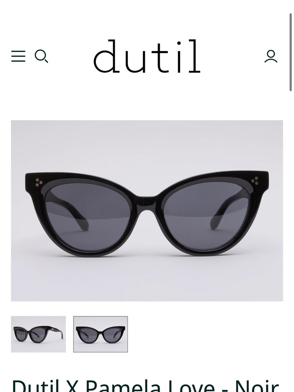 La Gatta, X Pamela Love Noir Cat-Eye Sunglasses